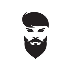 Gentleman face logo images illustration