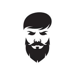 Gentleman face logo images illustration