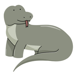 komodo dragon cute illustration