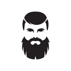 Gentleman face logo images illustration