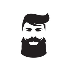 Gentleman face logo images illustration