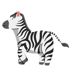 Naklejka na ściany i meble Zebra cute illustration