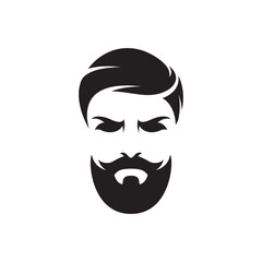 Gentleman face logo images illustration