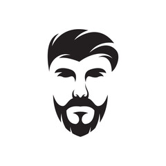 Gentleman face logo images illustration