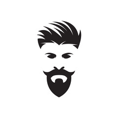 Gentleman face logo images illustration