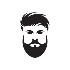 Gentleman face logo images illustration