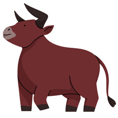bull cute illustration