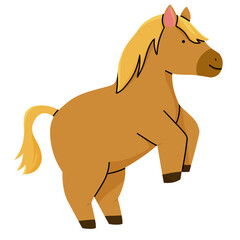 horse cute illustration