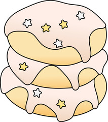 Lemon Cookies decorative design element for website, presentation, flyer, brochure, printing, application. illustration style