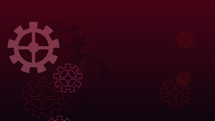 Abstract dark red gradient technical background.