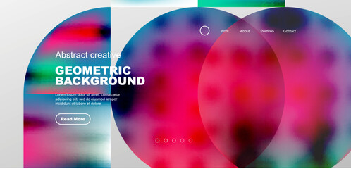 Abstract circles and lines geometric minimal trendy background. Business or technology design for wallpaper, banner, background, landing page, wall art, invitation, prints