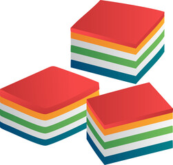 Rainbow Gelatin Cubes picnics food illustration
