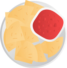 Homemade Tortilla Chips picnics food illustration