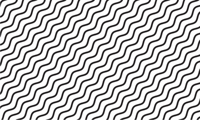 Seamless pattern background geometric with wave black and white style. Simple background.