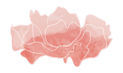 Watercolor spring flower line art