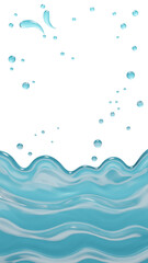 Water Splash PNG File , 3D Rendering, 3D illustration