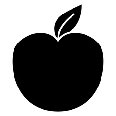 apple with leaf icon