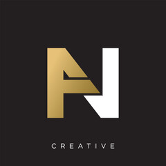 an or na alphabet logo design icon for business