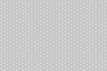 麻の葉文様の背景イラスト　和柄　灰色　Japanese traditional pattern