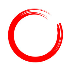 Round circle logo icon sign symbol red design vector illustration