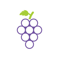 Grapes with leaf icon