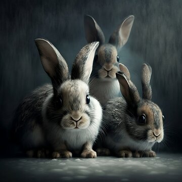 abbit on a dark background