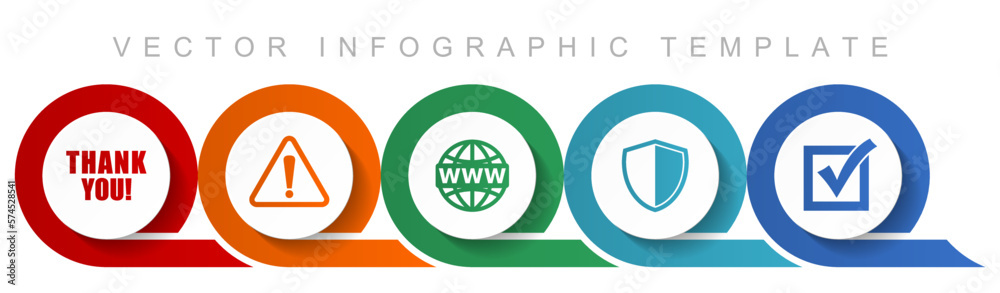 Aufkleber internet icon set, miscellaneous icons such as thank you, warning, www, shield and vote for webdesig
