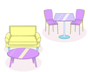 リビングセット　レトロポップ01