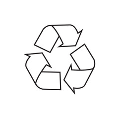Obraz premium Recycling icon vector illustration symbol
