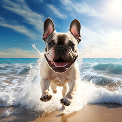 Obraz na płótnie Canvas Dog on the beach