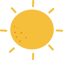 Sun icon, sun light icon cartoon styles silhouette isolated icon