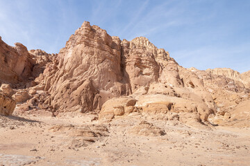 Fototapeta premium Fantastically beautiful landscape in the national park Timna, near the city of Eilat, in southern Israel