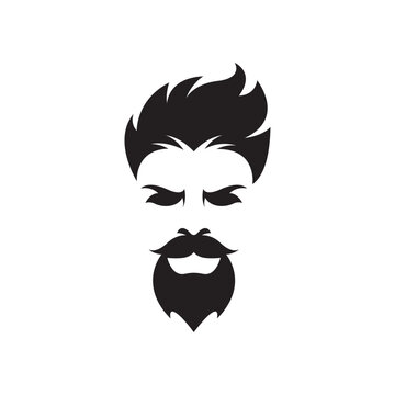 Gentleman face logo images illustration