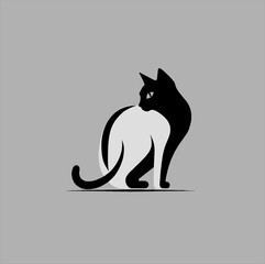 Cat animal design vector. Animal cat logo. Easy to edit layered vector illustration.