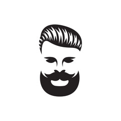 Gentleman face logo images illustration