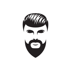 Gentleman face logo images illustration