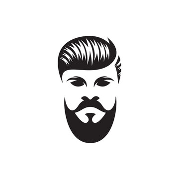 Gentleman face logo images illustration