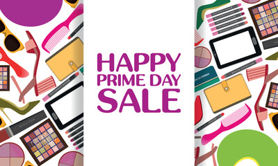 happy prime day sale . Design suitable for greeting card poster and banner