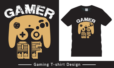 gaming t-shirt design, typography gaming retro style vector t-shirt