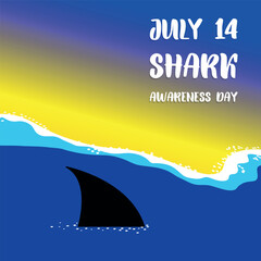 shark awareness day. Design suitable for greeting card poster and banner