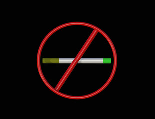 3d rendering. No smoking sign icon isloate.