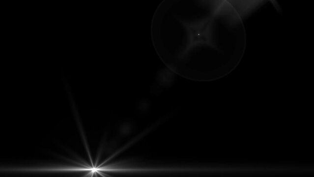Optical lens flare effect. Very high quality and realistic.on black background