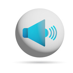 Volume 3D icon. icon related to music player, video player.