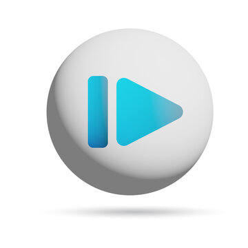 Next 3D icon. icon related to music player, video player.