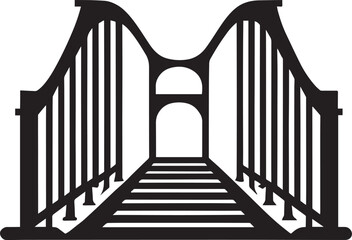 Minimalistic Bridge Logo Monochrome Design Style

