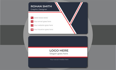 creative modern name card and business card. double sided business card template modern and clean style .