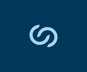 Fototapeta premium s letter and connection logo vector templet.