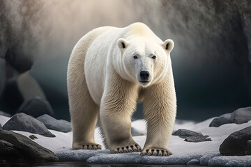 Obraz na płótnie Canvas Polar bear. Generative AI.