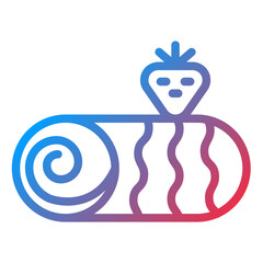 Vector Design Roll Cake Icon Style