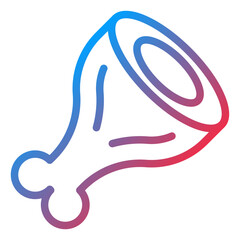Vector Design Ham Leg Icon Style